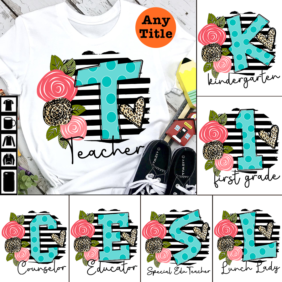 litzzy Back To School Alphabets T-shirt | Made in US T-Shirt   