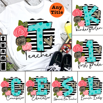 litzzy Back To School Alphabets T-shirt | Made in US T-Shirt   