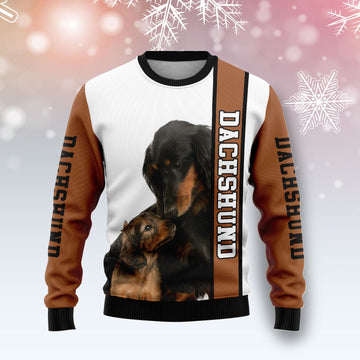 litzzy Rescued Dachshund D1011 Ugly Christmas Sweater -  Best Gift For Christmas, Noel Malalan - Christmas Signature sweater   