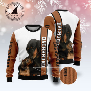 litzzy Rescued Dachshund D1011 Ugly Christmas Sweater -  Best Gift For Christmas, Noel Malalan - Christmas Signature sweater   