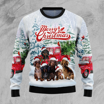 litzzy Dachshund Merry Christmas TG5115 Ugly Christmas Sweater -  Best Gift For Christmas, Noel Malalan - Christmas Signature sweater   