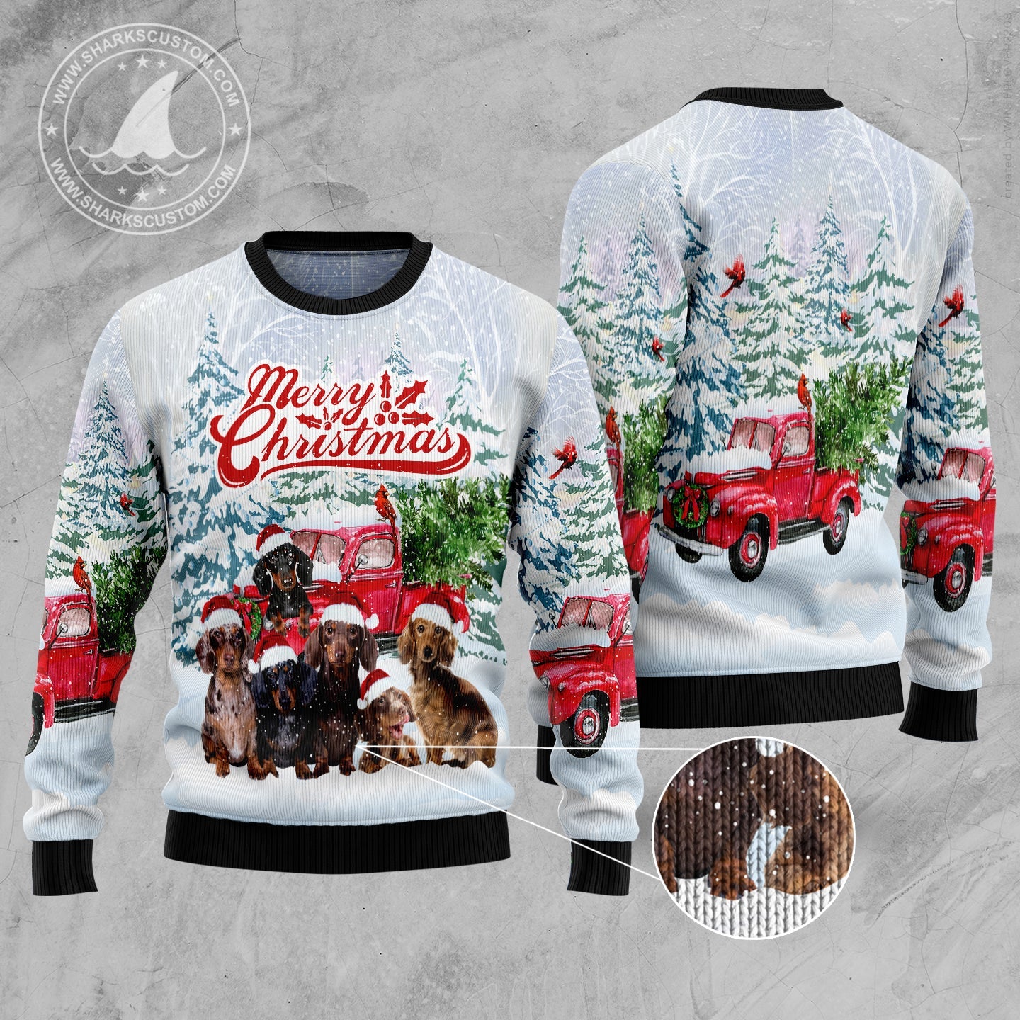 litzzy Dachshund Merry Christmas TG5115 Ugly Christmas Sweater -  Best Gift For Christmas, Noel Malalan - Christmas Signature sweater   