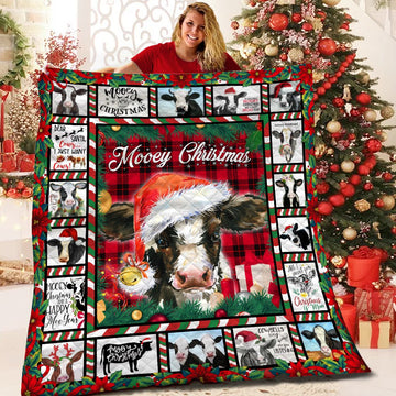 litzzy Dairy Cattle Christmas BBB2310205HT Fleece Blanket Quilt Blanket   