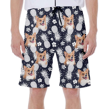 litzzy Hawaiian Custom Pineapple Pattern Short (Dark Navy Color) Hawaii Shirt   