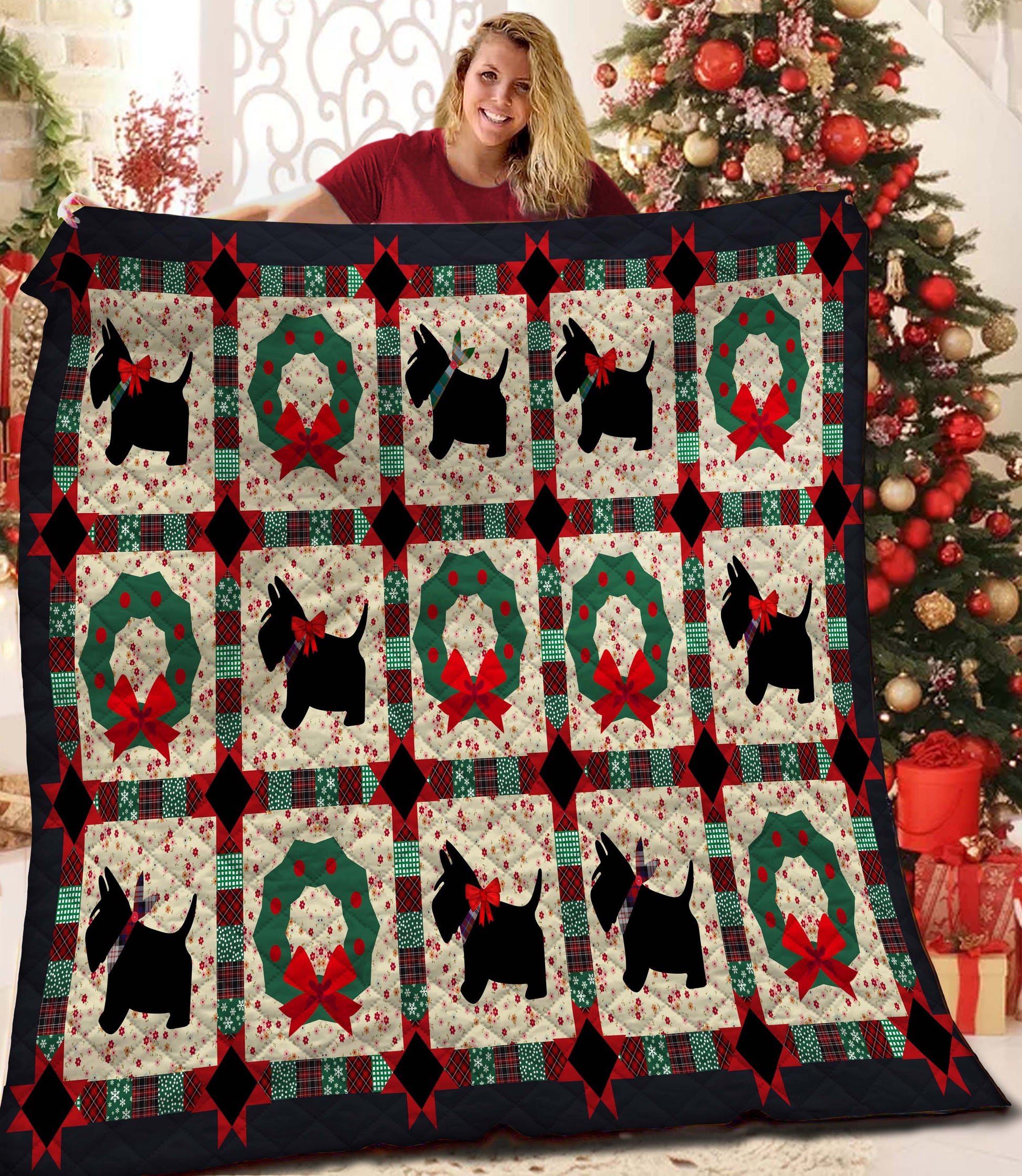 litzzy Dog Christmas Fleece Blanket CCC2610950 fleece blanket   