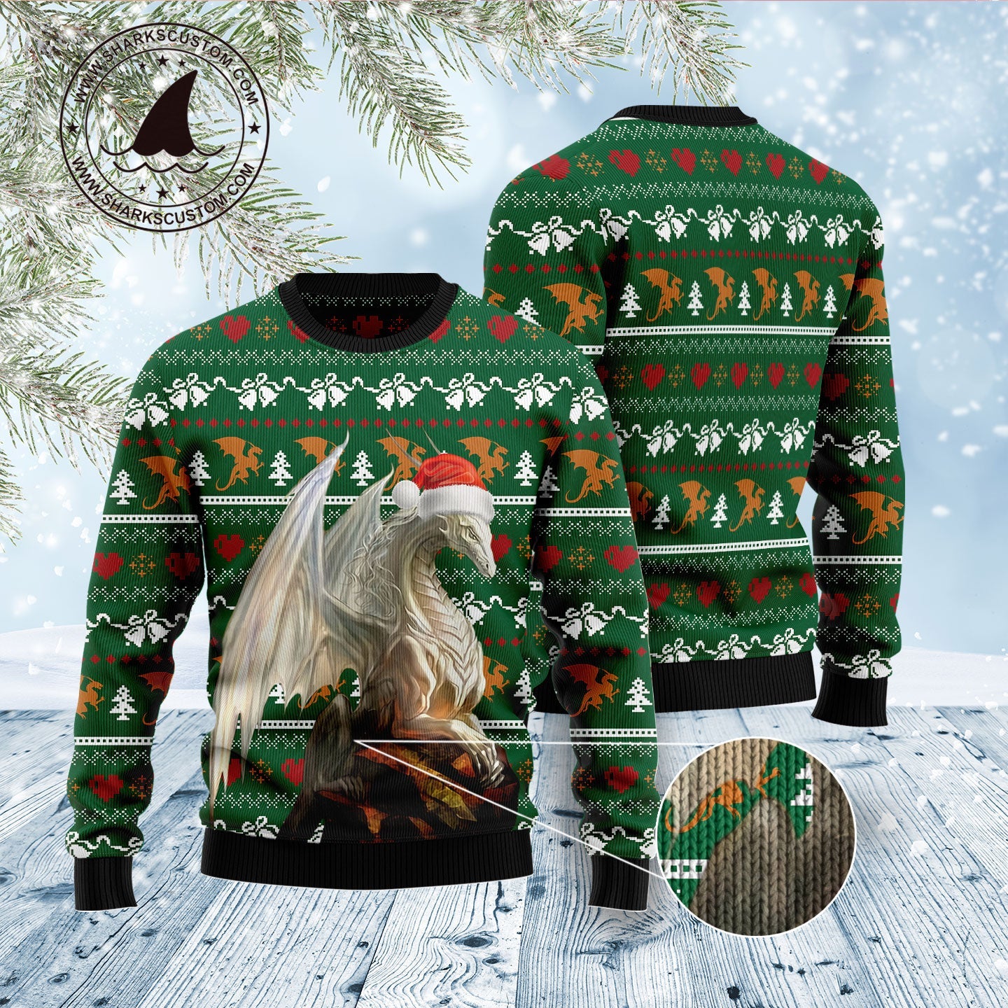 litzzy Dragon Nice D1111 Ugly Christmas Sweater -  Best Gift For Christmas, Noel Malalan - Christmas Signature sweater   
