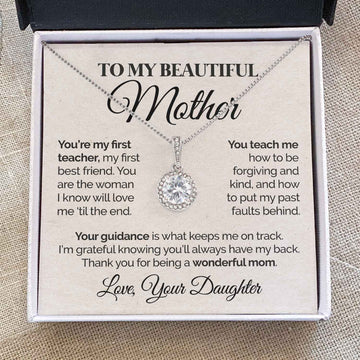 litzzy To My Beautiful Mother - You're My First Teacher - Eternal Hope Necklace Jewelry   