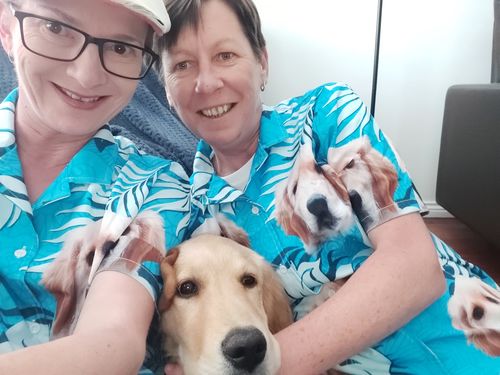 litzzy Custom Leaves Pattern Short-Sleeve Hawaiian Shirt (Sea Blue Color) Hawaii Shirt   