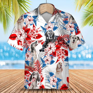 litzzy English Setter Hawaiian Shirt - Summer aloha shirt, Hawaiian shirt for Men and women - Aloha shirt Hawaiian Hawaii Shirt For Summer Hawaii Shirt   