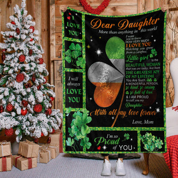 litzzy Dear Daughter Pt'S Day Fleece Blanket - Tltm1901211 Quilt Blanket   