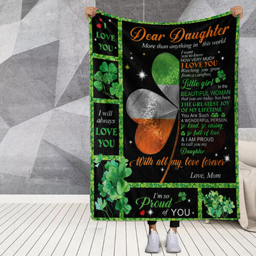 litzzy Dear Daughter Pt'S Day Fleece Blanket - Tltm1901211 Quilt Blanket 50x60  