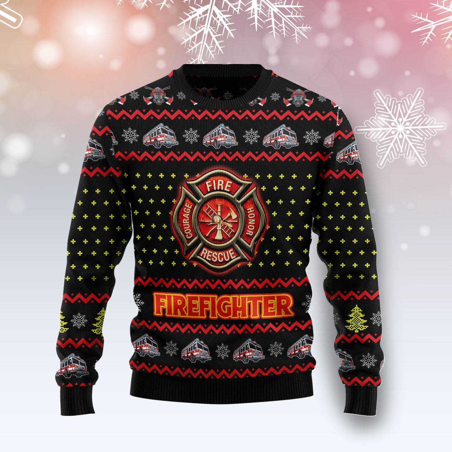 litzzy Firefighter Lover TG51019 - Ugly Christmas Sweater -  Best Gift For Christmas, Noel Malalan - Christmas Signature sweater   