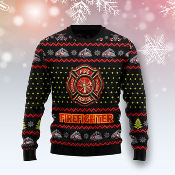 litzzy Firefighter Lover TG51019 - Ugly Christmas Sweater -  Best Gift For Christmas, Noel Malalan - Christmas Signature sweater   