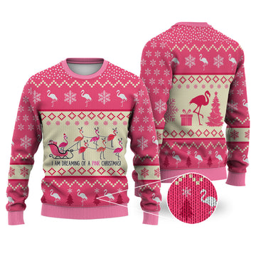 litzzy Flamingo Reindeer Christmas Sweater Christmas Knitted Print Sweatshirt - Best Gift For Christmas, Noel Malalan - Ugly Christmas Sweater Sweater Adults XS 