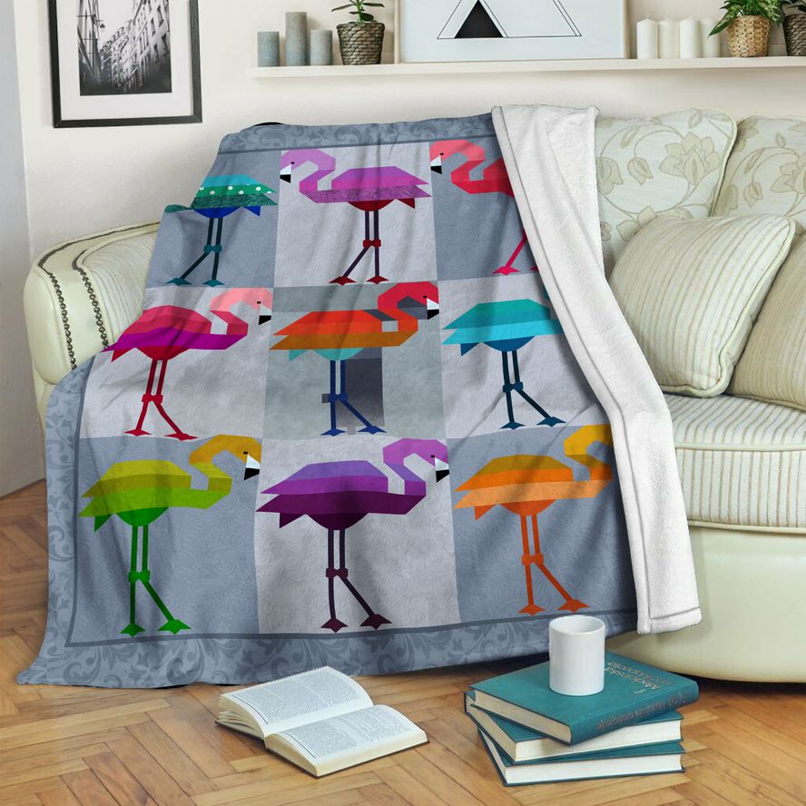 litzzy Flamingo Fleece Blanket HST19101280 Fleece Blanket   
