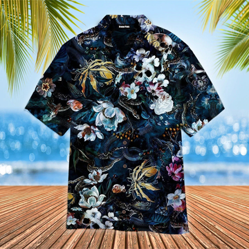 litzzy Floral Skull Aloha Hawaiian Shirts, Skull Hawaiian Shirt For Skull Lovers, Hawaii Shirt Men - Aloha shirt Hawaiian Hawaii Shirt For Summer Hawaii Shirt Style 1 XS 