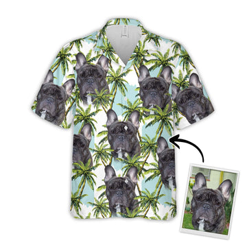 litzzy Floral Summer With Palm Trees Pattern Short-Sleeve Hawaiian Shirt Hawaii Shirt   