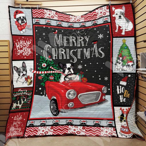 litzzy French Bulldog Christmas CL15100187MDQ Fleece Blanket Quilt Blanket   