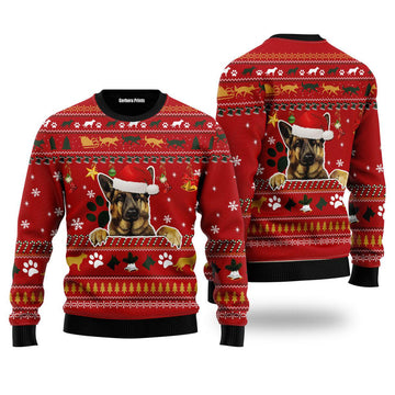 litzzy German Shepherd Dog Ugly Christmas Sweater | For Men & Women | Adult | US5491 - Ugly Sweater Gift For Lover sweater S Colorful 