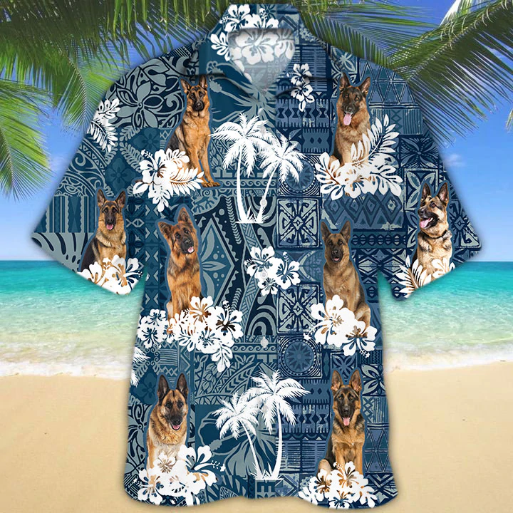 litzzy German Shepherd Hawaiian Shirt - Aloha shirt Hawaiian Hawaii Shirt For Summer Hawaii Shirt   