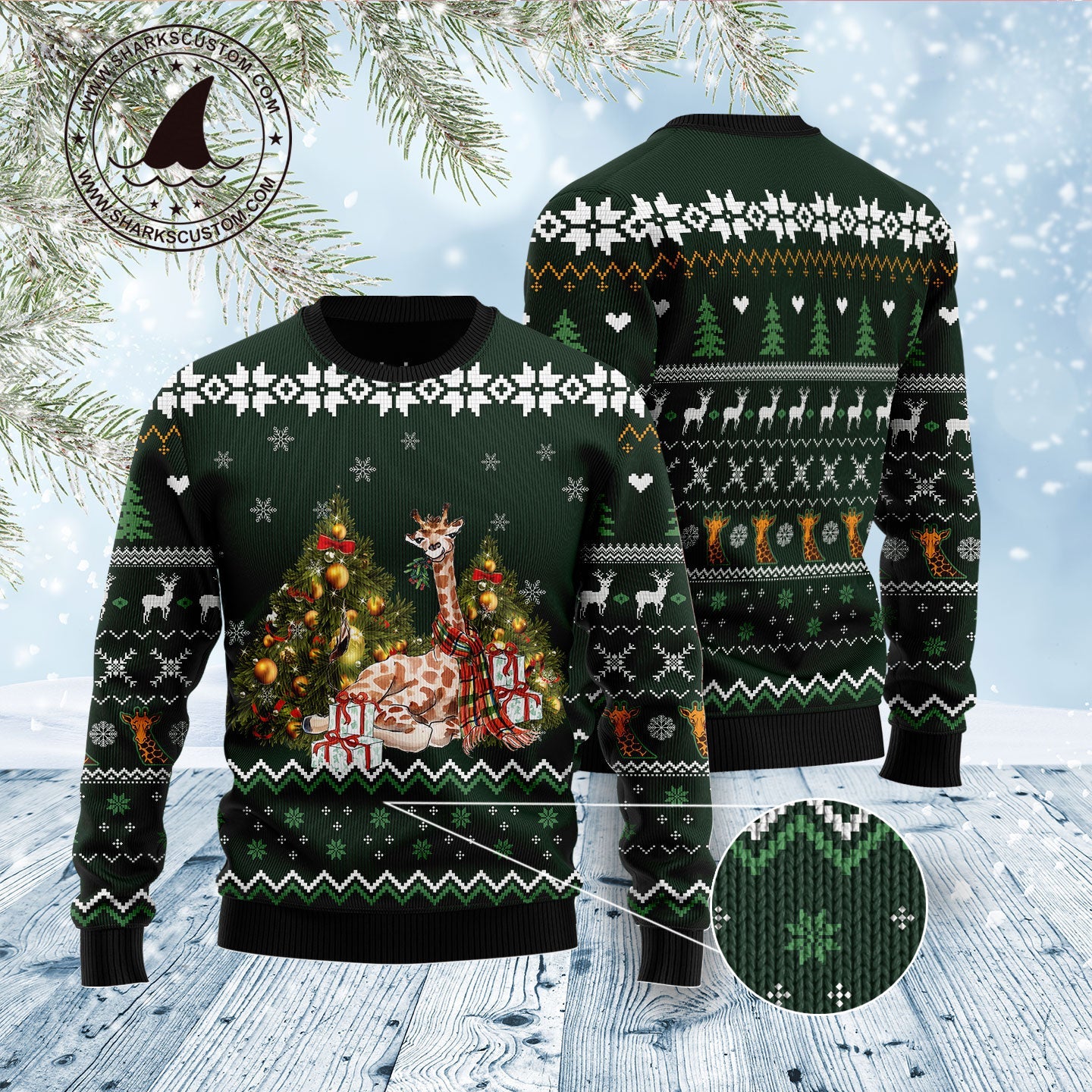litzzy Giraffe Holiday D1111 Ugly Christmas Sweater -  Best Gift For Christmas, Noel Malalan - Christmas Signature sweater   