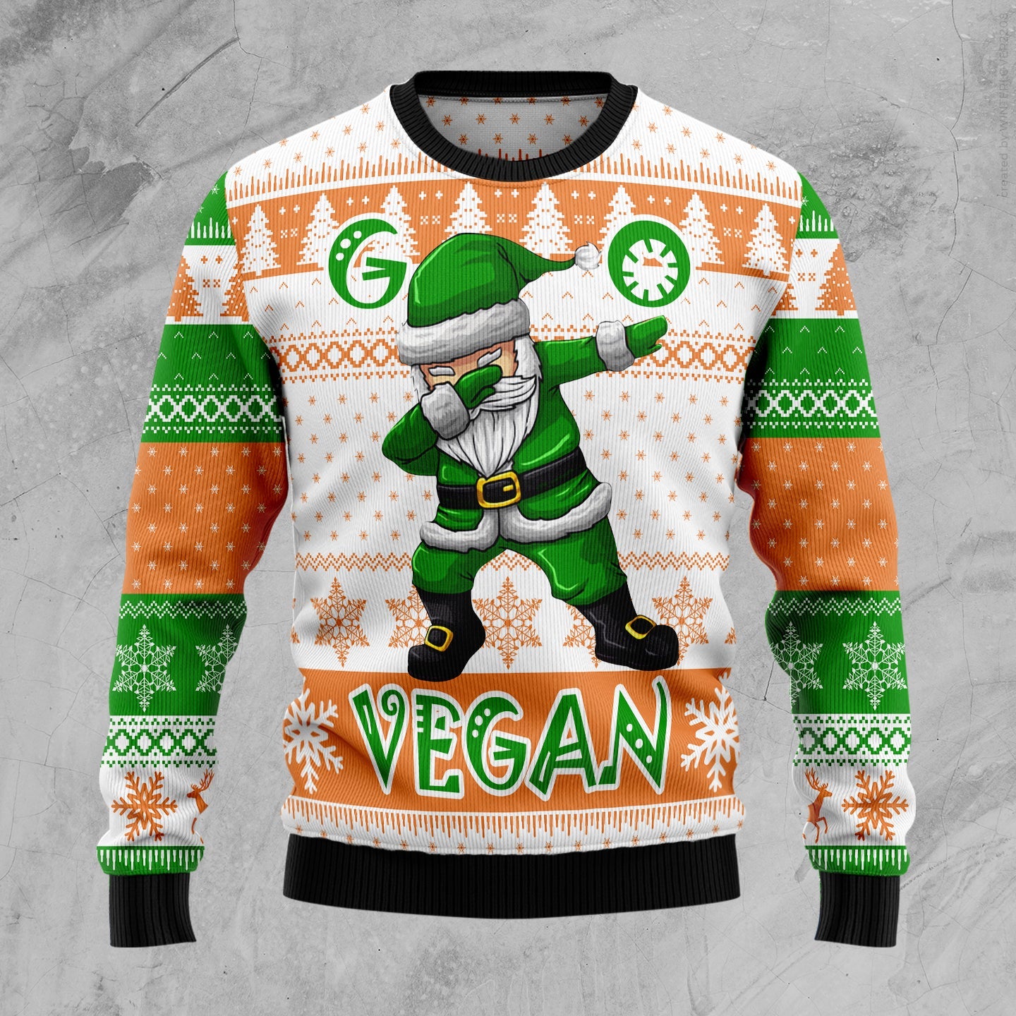 litzzy Go Vegan TG51027 Ugly Christmas Sweater -  Best Gift For Christmas, Noel Malalan - Christmas Signature sweater   