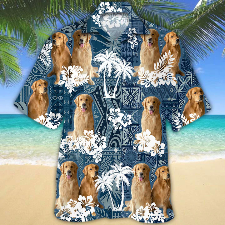 litzzy Golden Retriever 2 Hawaiian Shirt - Aloha shirt Hawaiian Hawaii Shirt For Summer Hawaii Shirt   