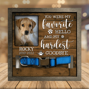 litzzy Customized A Gundog Picture Frames Memorial Dog you're my favorite Dog Lover Gift, Pet Memorial Gifts Pet Picture Frame Style 1 7.9 x 7.9 