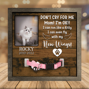 litzzy Customized A Ragdoll Pet Picture Frames Memorial Cat Don't cry for me Cat Lover Gift, Memorial Gifts Pet Picture Frame Style 1 7.9 x 7.9 