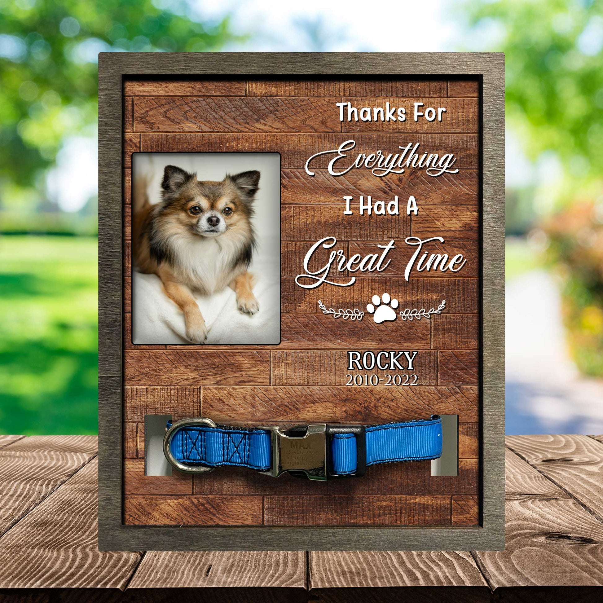litzzy Memorial Pet Frame For Loss Of Chihuahua Dog, Lost Of Pet Memorial Keepsake Pet Picture Frame Style 1 8.7 x 10.6 