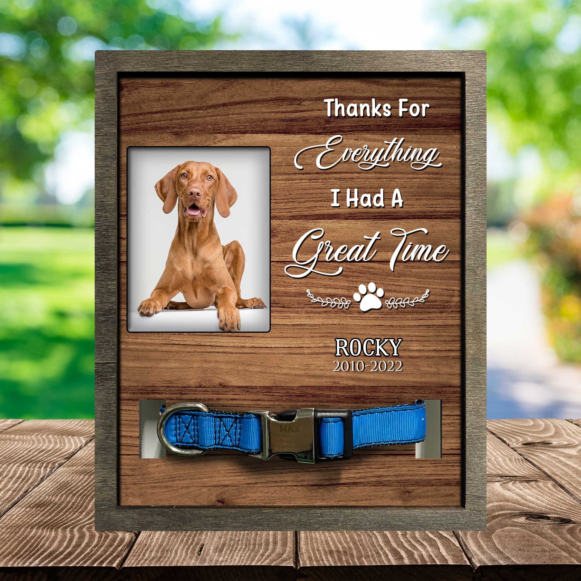 litzzy Loss Of Vizsla Dog Frame, Vizsla Memorial, Sympathy Gift For Pet Loss Pet Picture Frame Style 2 8.7"x10.6" 