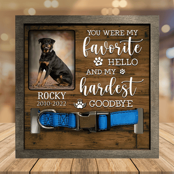 litzzy A Rottweiler, Dog Picture Frames, Memorial Pet, you were my favorite Hello, Pet Lover Gifts Pet Picture Frame Style 1 7.9 x 7.9 