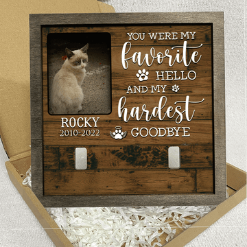 litzzy A Siamese Pet Picture Frames Memorial Cat you're my favorite Cat Lover Gift, Memorial Gifts Pet Picture Frame   