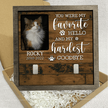 litzzy A Norwegian Forest Cat Pet Picture Frames Memorial Cat Don't cry for me Cat Lover Gift, Memorial Gifts Pet Picture Frame   
