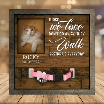 litzzy A Norwegian Forest Cat Cat Picture Frames Memorial Pet walk beside us everydayMemorial Gifts Pet Picture Frame Style 1 7.9 x 7.9 
