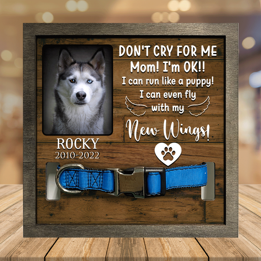 litzzy A Siberian Husky, Dog Picture Frames, Memorial Pet, walk beside us everyday Pet Memorial Gifts Pet Picture Frame Style 3 7.9 x 7.9 