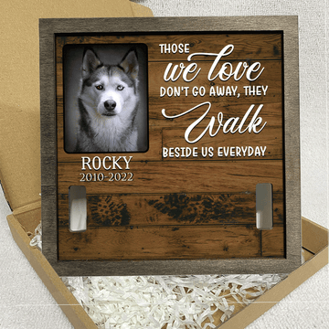 litzzy A Siberian Husky, Dog Picture Frames, Memorial Pet, walk beside us everyday Pet Memorial Gifts Pet Picture Frame   