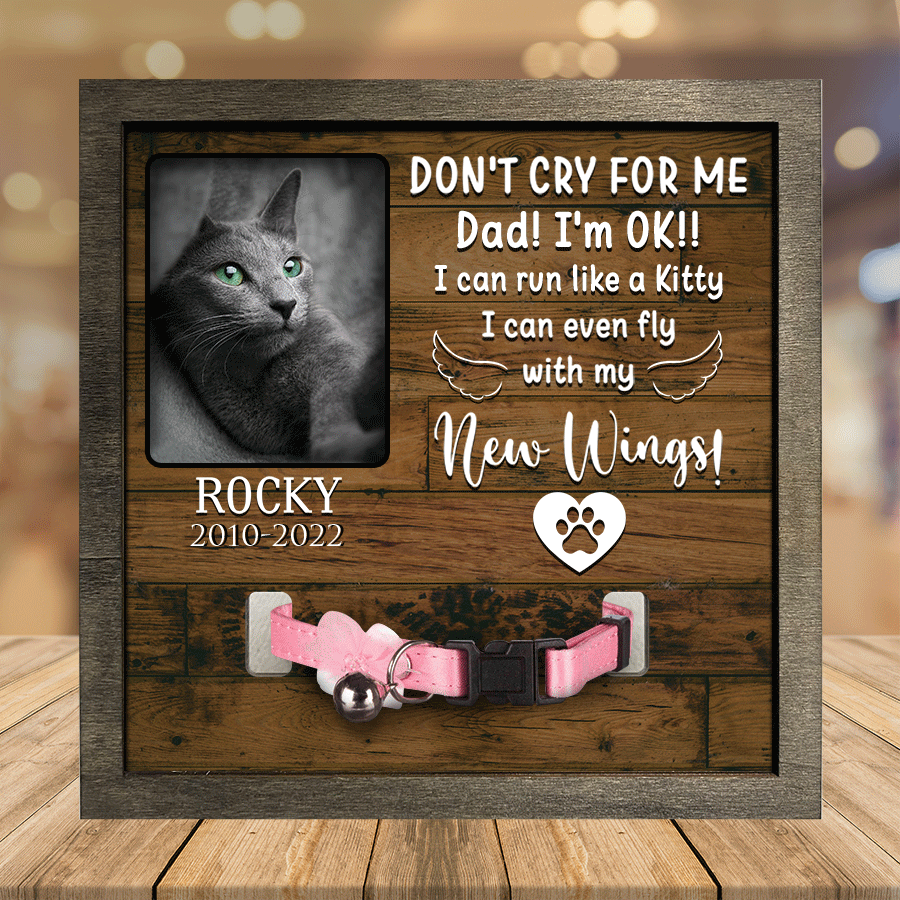 litzzy A Russian Blue Cat Picture Frames Memorial Pet you were my favorite Hello, memorial painting Pet Picture Frame Style 3 7.9 x 7.9 