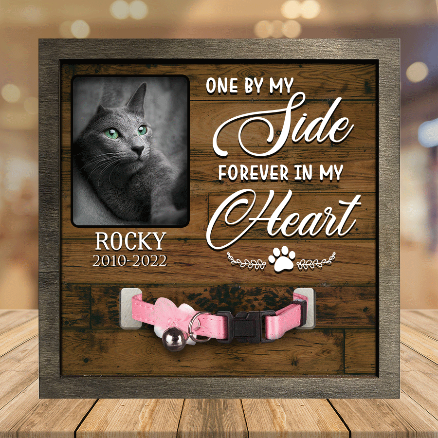 litzzy A Russian Blue Cat Picture Frames Memorial Pet you were my favorite Hello, memorial painting Pet Picture Frame Style 4 7.9 x 7.9 