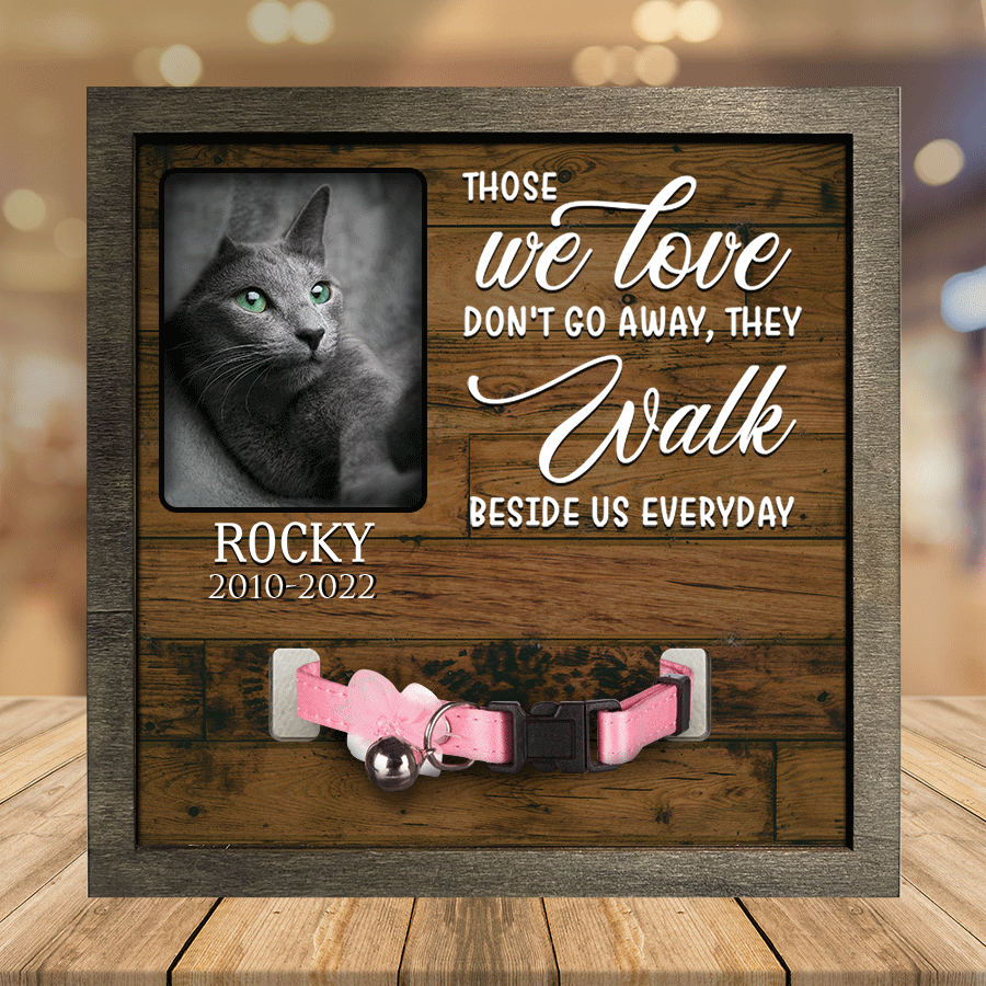 litzzy A Russian Blue Cat Picture Frames Memorial Pet you were my favorite Hello, memorial painting Pet Picture Frame Style 5 7.9 x 7.9 