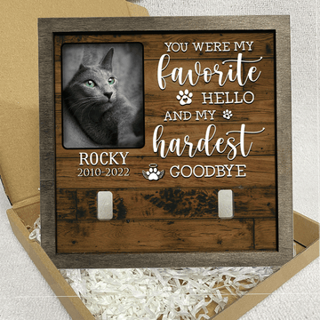 litzzy A Russian Blue Cat Picture Frames Memorial Pet you were my favorite Hello, memorial painting Pet Picture Frame   