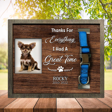 litzzy Picture Frame For Grieving A Dog's Death, Memorial Gift For Dog Lovers Pet Picture Frame Style 2 10.6 x 8.7 