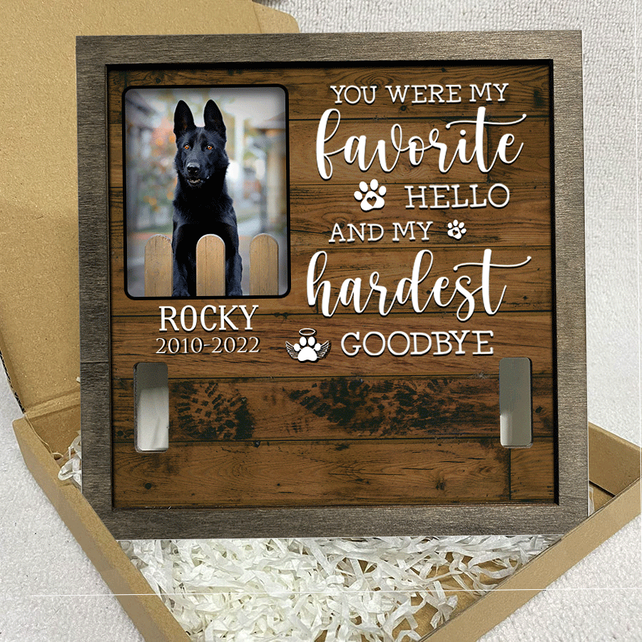 litzzy Customized A German-shepherd Pet Picture Frames Memorial Dog you're my favorite Dog Lover Gift, Pet Picture Frame   