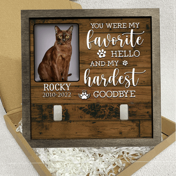 litzzy Personalized A Burmese Pet Picture Frames Memorial Cat my hardest goodbye Cat Lover Gifts Pet Picture Frame   