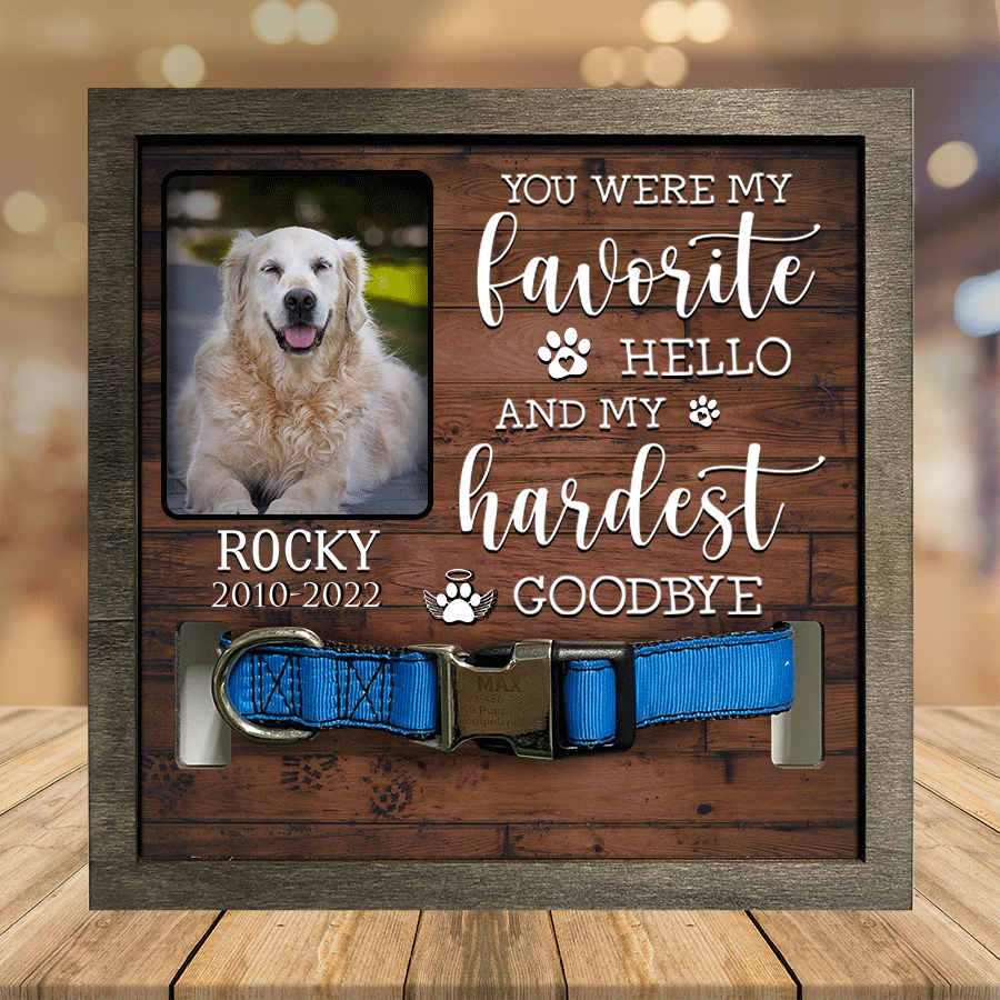 litzzy A Golden retriever Pet Picture Frames Memorial Dog you're my favorite natural wood picture frames Pet Picture Frame Style 1 7.9 x 7.9 