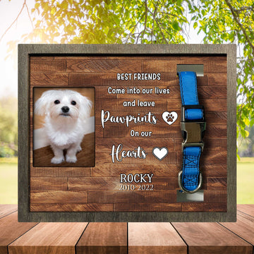 litzzy Lost Of Maltese Dog Keepsake, Memorial Dog Picture Frame For Maltese's Death Pet Picture Frame Style 1 10.6" x 8.7" 