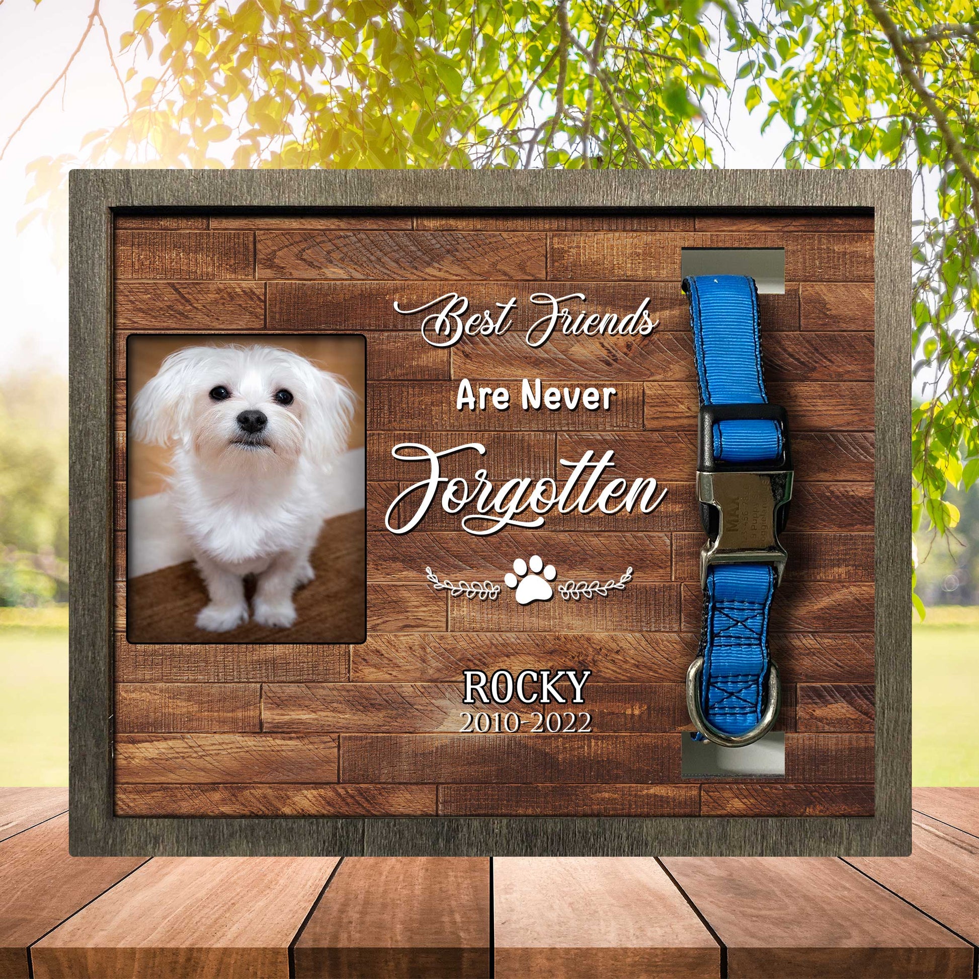 litzzy Lost Of Maltese Dog Keepsake, Memorial Dog Picture Frame For Maltese's Death Pet Picture Frame Style 2 10.6" x 8.7" 