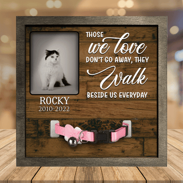 litzzy A Persian Pet Picture Frames Memorial Cat walk beside us everyday Cat Lover Gift, Memorial Gifts Pet Picture Frame Style 1 7.9 x 7.9 