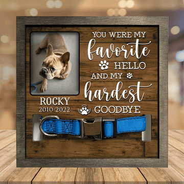 litzzy A French Bulldog, Pet Picture Frames Memorial Dog you're my favorite Dog Lover Gift, Memorial Gifts Pet Picture Frame Style 1 7.9 x 7.9 