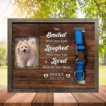 litzzy Photo Frame Greiving Pomeranian's Died, Dog Lost Memorial Keepsake Pet Picture Frame Style 1 10.6 x 8.7 